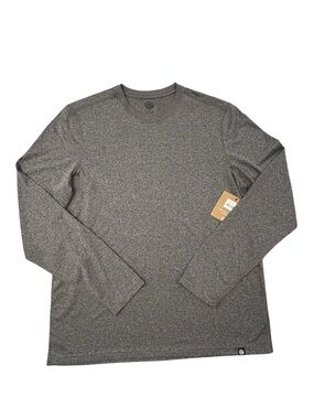 REI Men's Long-Sleeve Performance Tech Tee Charcoal Heather L NWT Gray Stretch